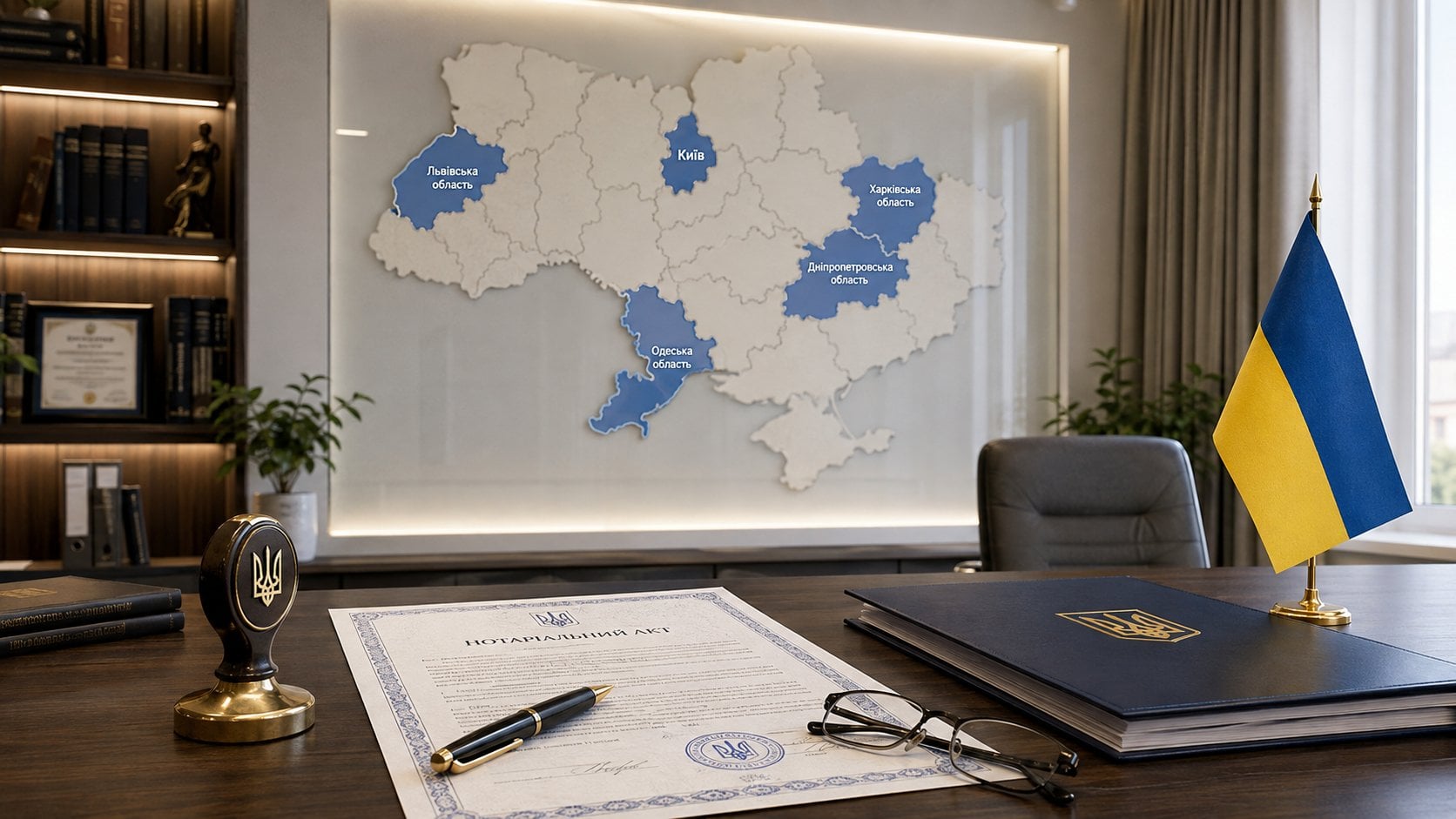 Понад половина нотаріусів України зосереджена лише у п'яти регіонах